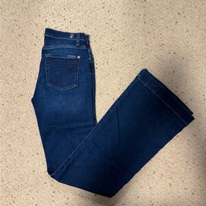 7 For All Mankind Dark Blue Flare Jeans